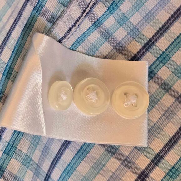 Neiman Marcus Mens Plaid Wrinkle-Free Dress Shirt Multicolor Size 15.5/32-33 - Picture 9 of 11